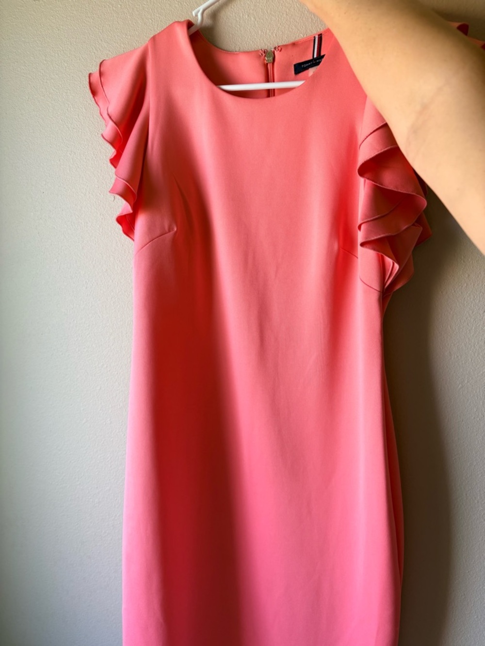 Tommy Hilfigure Women's Coral Flutter Sleeve Shift Dress